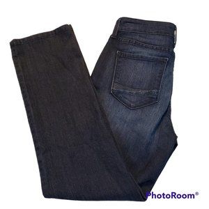 NYDJ Jeans Skinny Dark Wash Sparkle On Pockets Lift Tuck Tech Size 6P EUC
